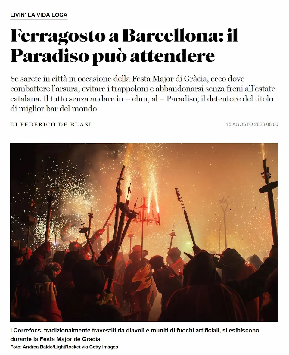 clipping from rolling stone article showing correfocs